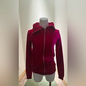 Tresics Deep Red Zip-Up Hoodie